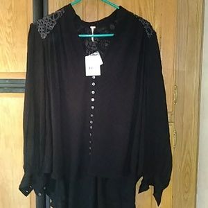 New long sleeve free people button up blouse